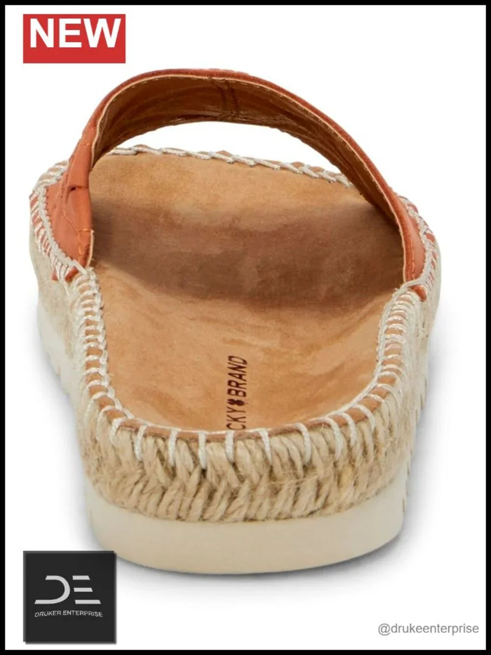 Lucky Brand Lemana Platform Sandals, Leather Upper, Slip-On, Breathable